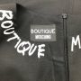 Moschino Pre-Owned Zwarte Shift Jurk met Wit Borduurwerk en Hart Black Dames - Thumbnail 4