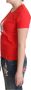 Moschino Red Cotton Swim Graphic Triangle Print T-shirt Rood Dames - Thumbnail 2