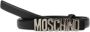 Moschino Zwart Logo Plaque Leren Riem Black Dames - Thumbnail 2
