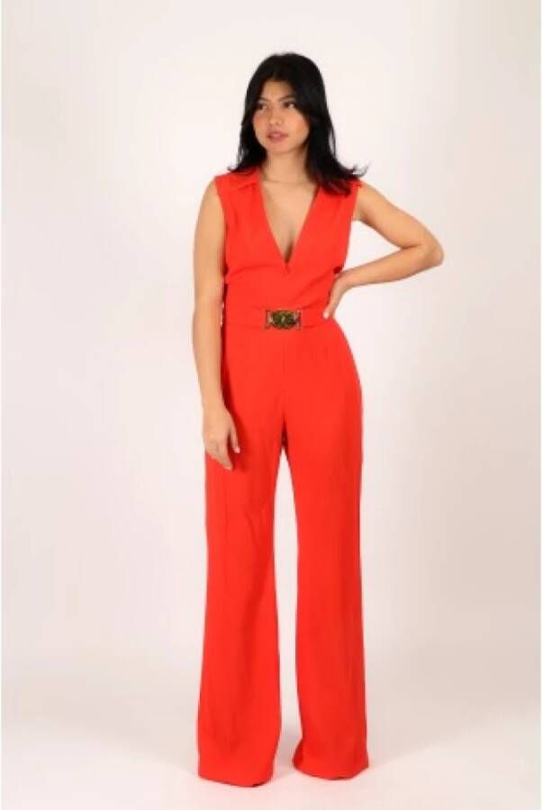 Moschino Rode Smiley Jumpsuit Red Dames