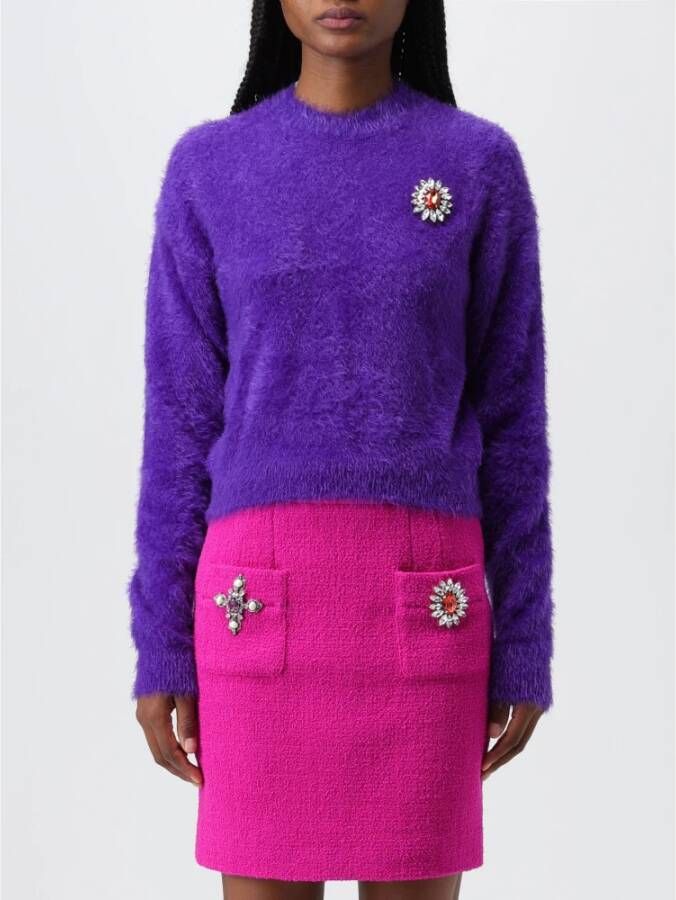 Moschino Eco Bontjas Paars Dames