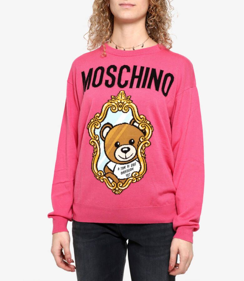 Moschino Round-neck Knitwear Roze Dames