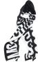 Moschino Maxi Logo Bicolor Sjaal Black Dames - Thumbnail 2