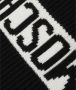 Moschino Zwarte Gebreide Sjaal met Wit en Zwart Logo Borduursel Black - Thumbnail 3