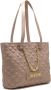 Love Moschino Shoppers Borsa Quilted Bag Pu in beige - Thumbnail 5