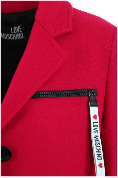 Moschino Single-Breasted Coats Rood Dames