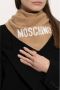 Moschino Sjaal met logo Beige Unisex - Thumbnail 2