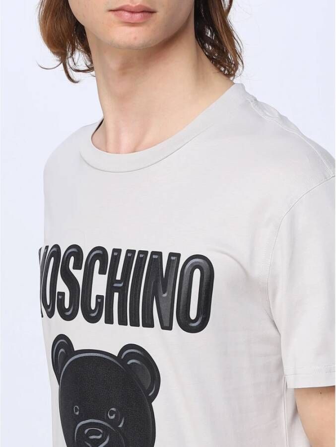 Moschino Stijlvolle Heren T-Shirt Verhoog je Modeniveau White Heren