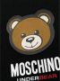 Moschino Zwarte katoenen sweatshirt met geribbelde ronde hals en lange mouwen Zwart Heren - Thumbnail 3
