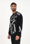 Moschino Zwarte Crewneck Sweatshirt met Biker Jacket Print Black Heren - Thumbnail 2