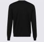 Moschino Zwart Wol Crewneck Sweatshirt met Iconisch Logo Black Heren - Thumbnail 3