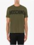 Moschino Katoenen T-shirt met logo print Groen Green Heren - Thumbnail 8