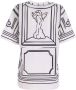 Moschino Gedrukt T-shirt voor modebewuste vrouwen White Dames - Thumbnail 2