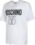 Moschino Two Smile T-Shirt Wit Zwart White Heren - Thumbnail 2