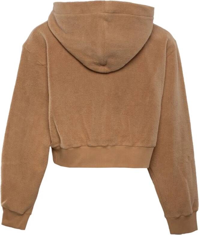 Moschino Teddy Bear-geborduurde hoodie Brown Dames