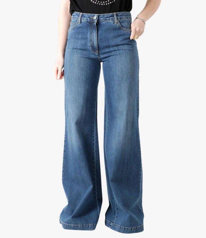 Moschino Brede jeans Blauw Dames