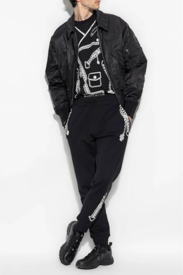 Moschino Sweatpants met print Zwart Heren