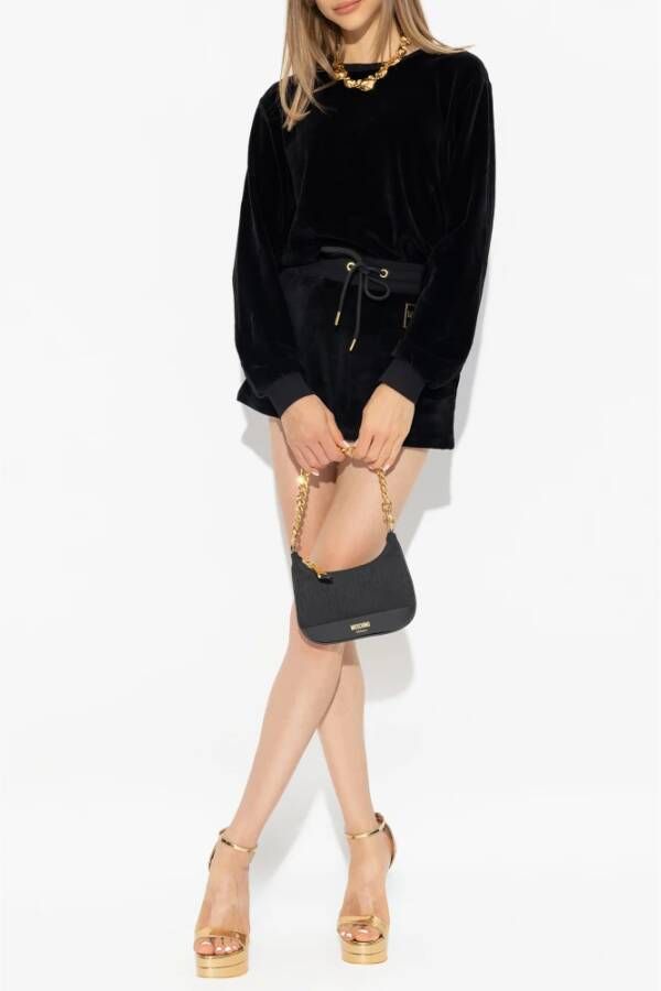 Moschino Velours sweatshirt Zwart Dames