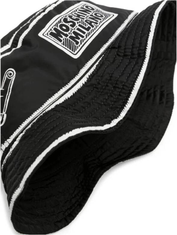 Moschino Vissershoed met logo print Zwart Heren
