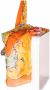 Moschino Zijden Bloemen Schilderij Foulard Orange Dames - Thumbnail 2