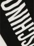 Moschino Zwarte Sjaal met Bicolor Design en Logo Black - Thumbnail 4