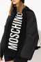 Moschino Zwarte Sjaal met Bicolor Design en Logo Black - Thumbnail 2