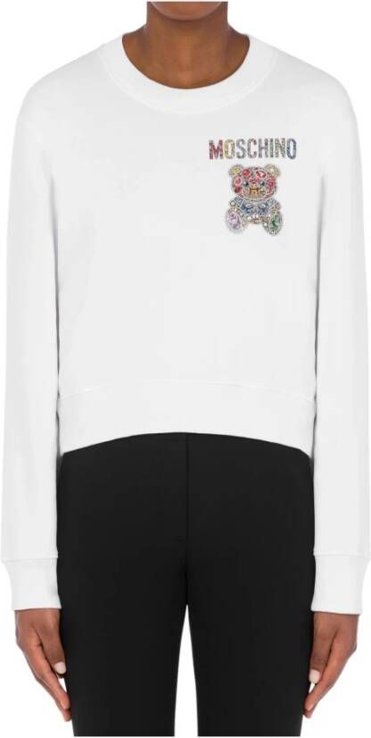 Moschino Witte Sweaters van Organisch Katoen voor Dames Wit Dames