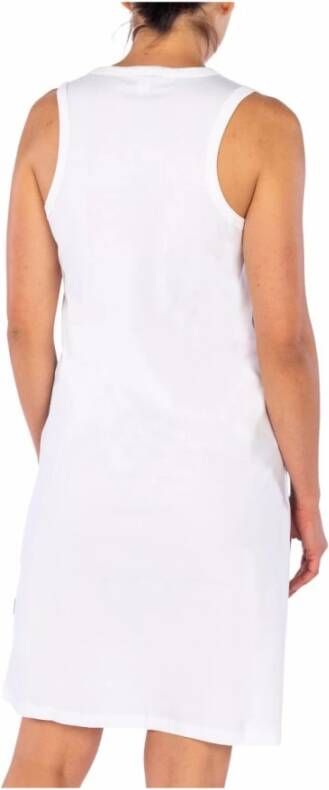 Moschino Witte Tankjurk met Print White Dames