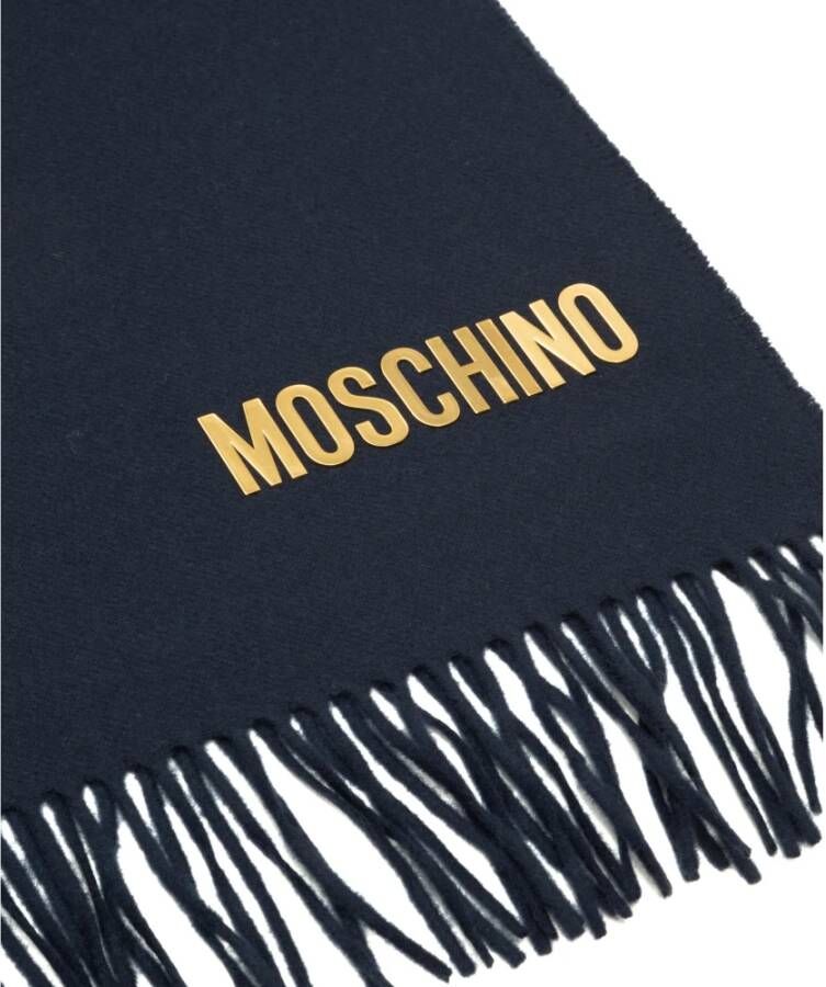 Moschino Wool scarf Blauw Dames