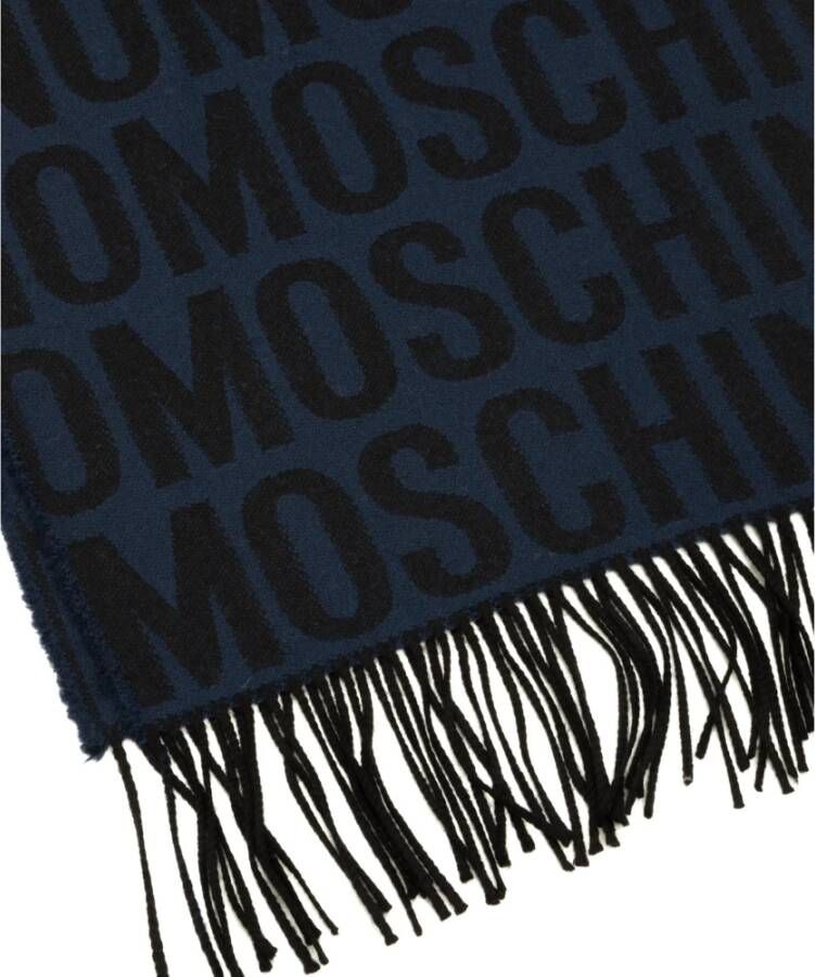 Moschino Wool scarf Blauw Heren