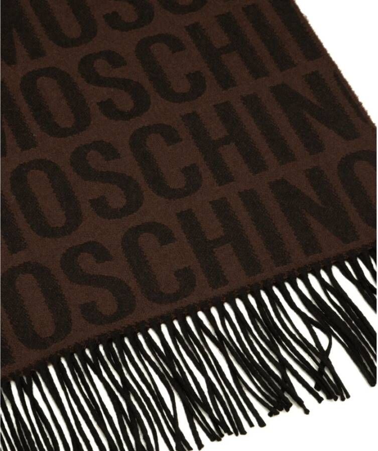 Moschino Wool scarf Bruin Heren