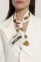 Moschino Zijden sjaal met logo White Unisex - Thumbnail 2