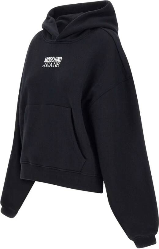 Moschino Zwarte katoenen sweatshirt met capuchon voor dames Black Dames