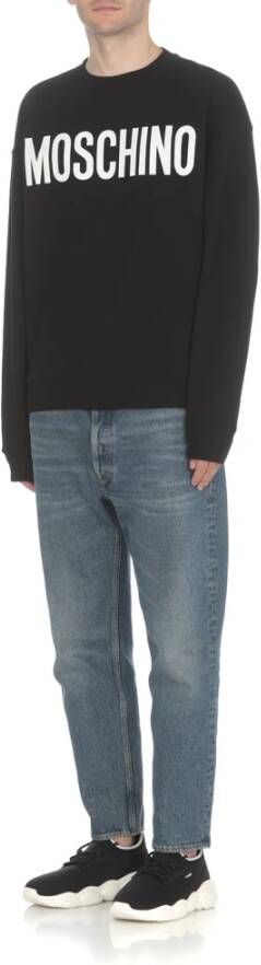 Moschino Zwarte Katoenen Sweatshirt voor Mannen Zwart Heren