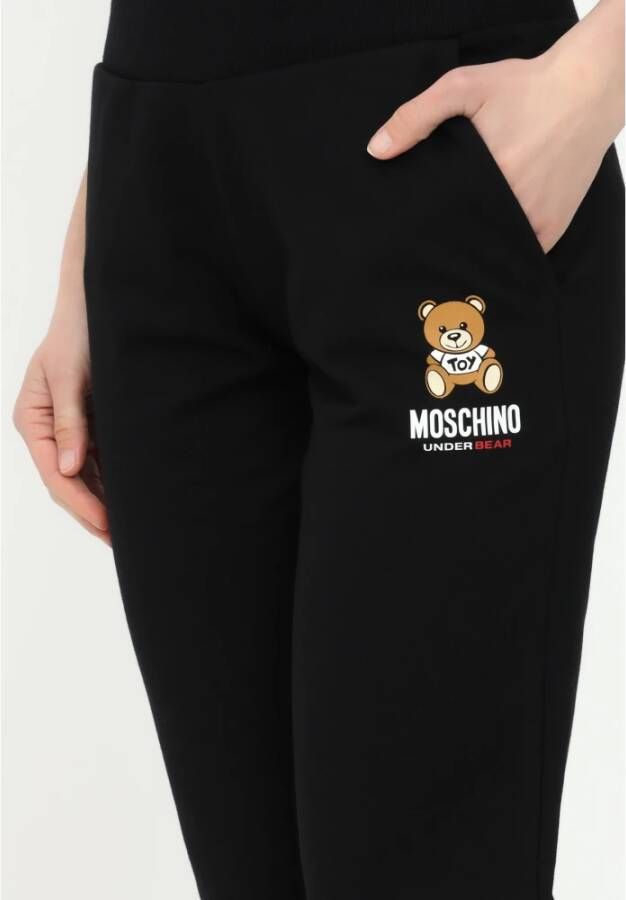 Moschino Zwarte Logo Joggers Zwart Dames