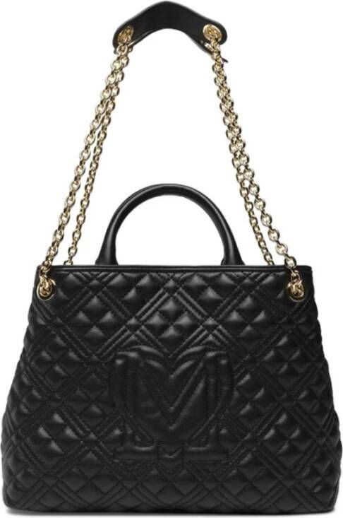 Moschino Zwarte Polyurethaan Handtas voor Dames Zwart Dames