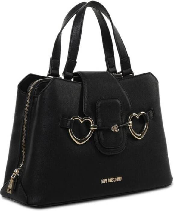 Moschino Zwarte Polyurethaan Love Handtas Zwart Dames