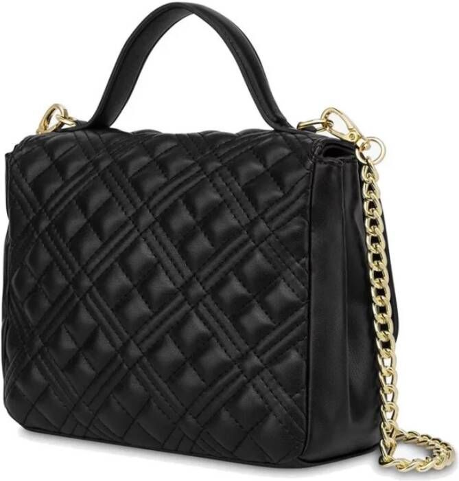 Moschino Zwarte Polyurethaan Love Handtas Zwart Dames