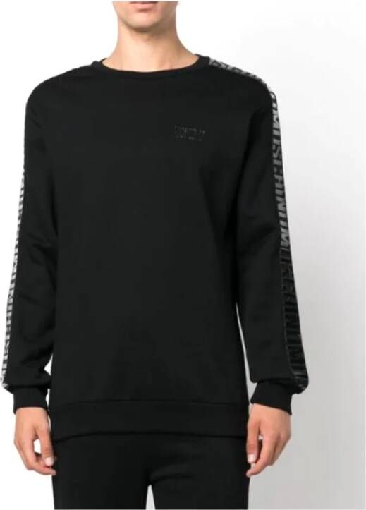 Moschino Zwarte Sweatshirt met Reliëf Logo Black Heren