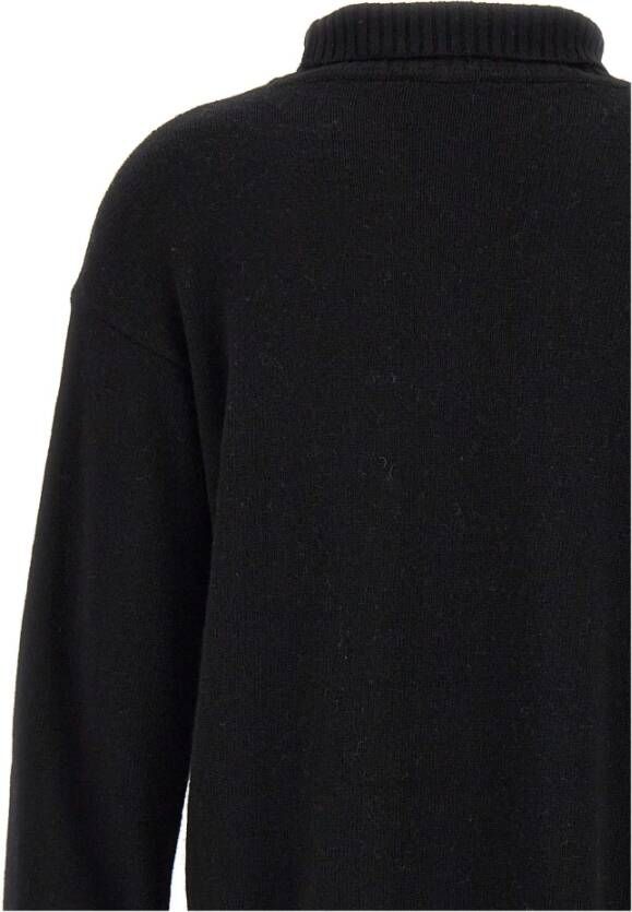Moschino Zwarte wollen trui met hoge hals voor dames Zwart Dames