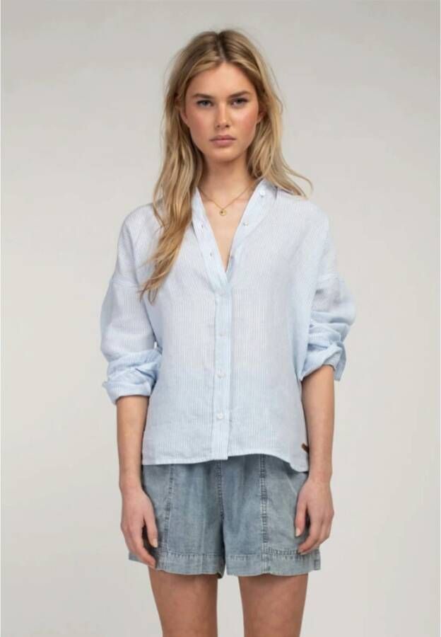 Moscow Button blouse Blauw Dames