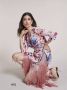 Moskada Bloemenprint Midi Jurk met Franjes Roze Dames - Thumbnail 2