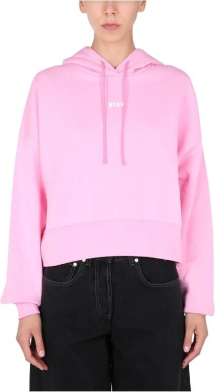 Msgm Bijgesneden sweatshirt Roze Dames