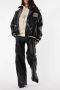 Msgm Zwarte Faux-Leren Cargo Broek Black Dames - Thumbnail 2
