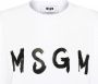 Msgm Wit Katoenen Logo Print T-Shirt White Dames - Thumbnail 2