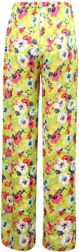 Msgm Bloem-print brede broek Groen Dames