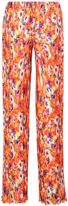 Msgm Floral print wide trousers Oranje Dames
