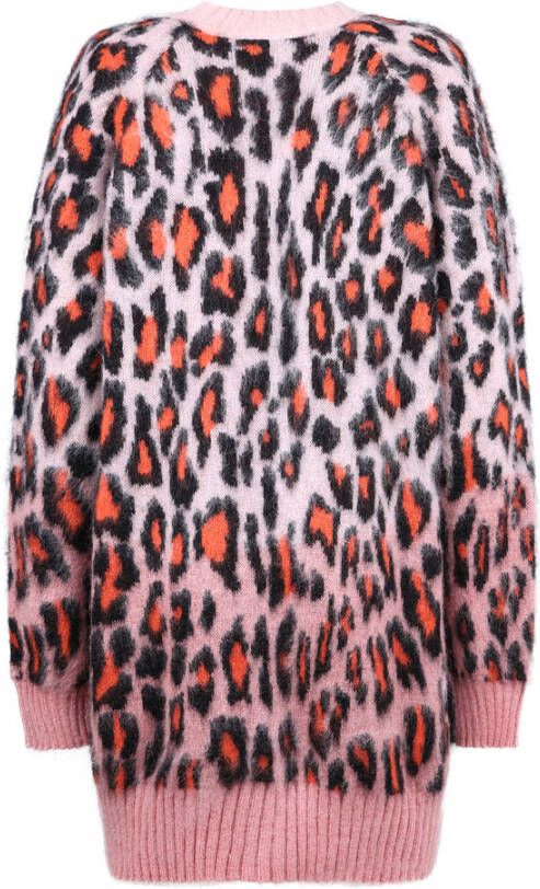 Msgm Leopard Print Cardigan Roze Dames