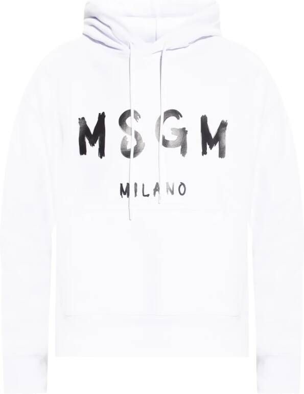 Msgm Logo hoodie Wit Heren