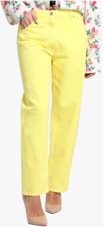 Msgm Trousers Yellow Geel Dames